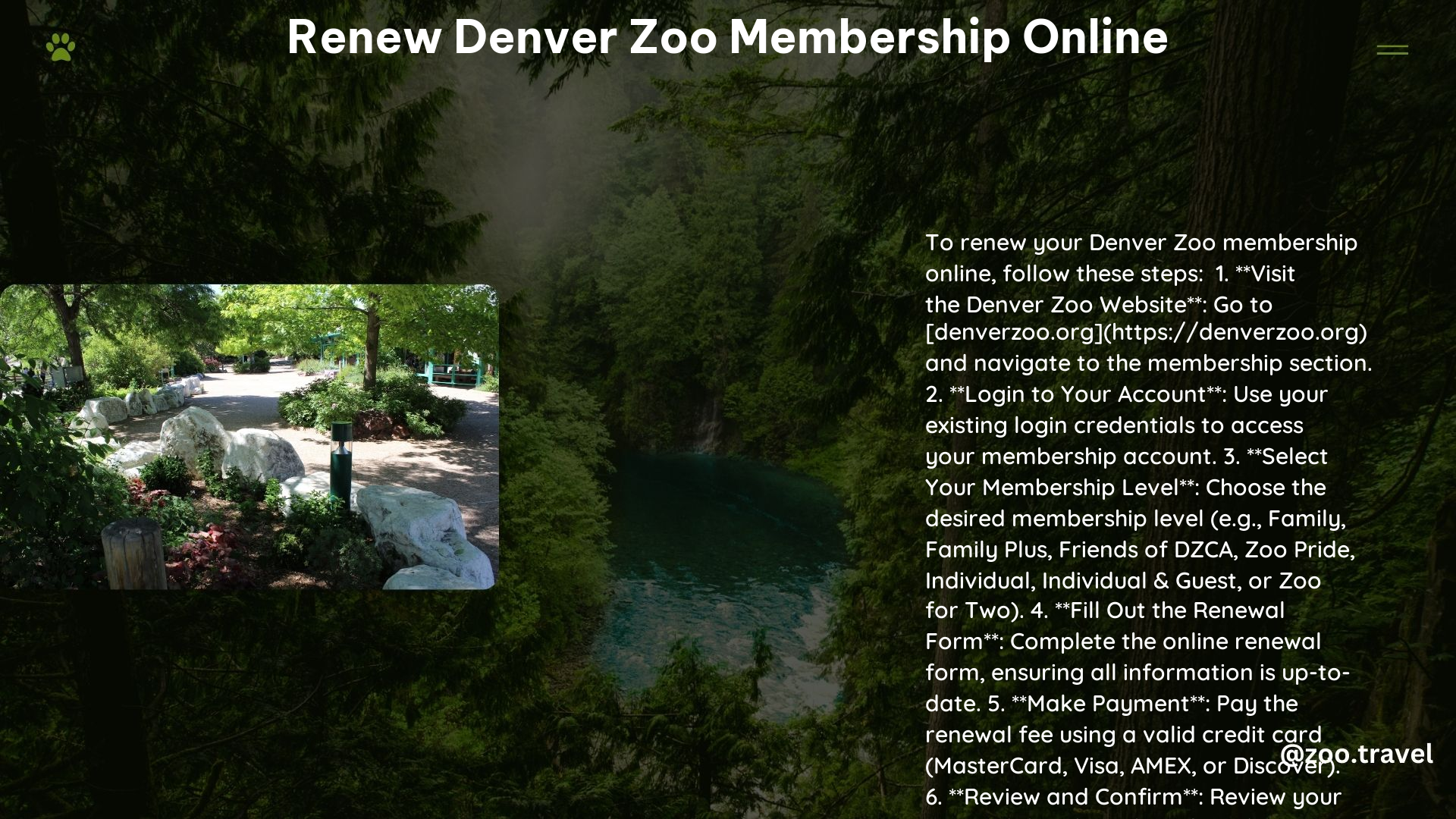 Renew Denver Zoo Membership Online