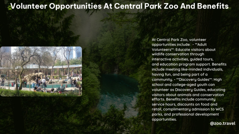 Volunteer Opportunities at Central Park Zoo and Benefits