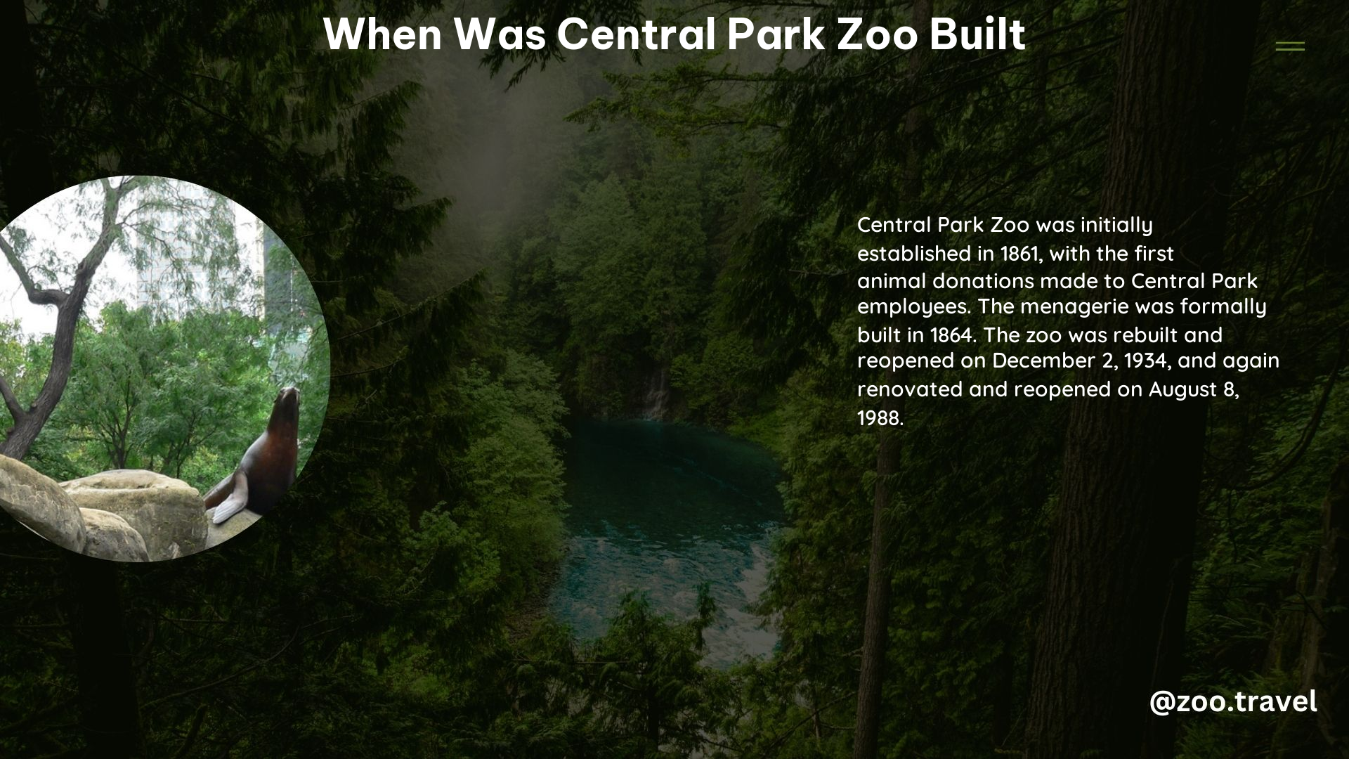 When Was Central Park Zoo Built