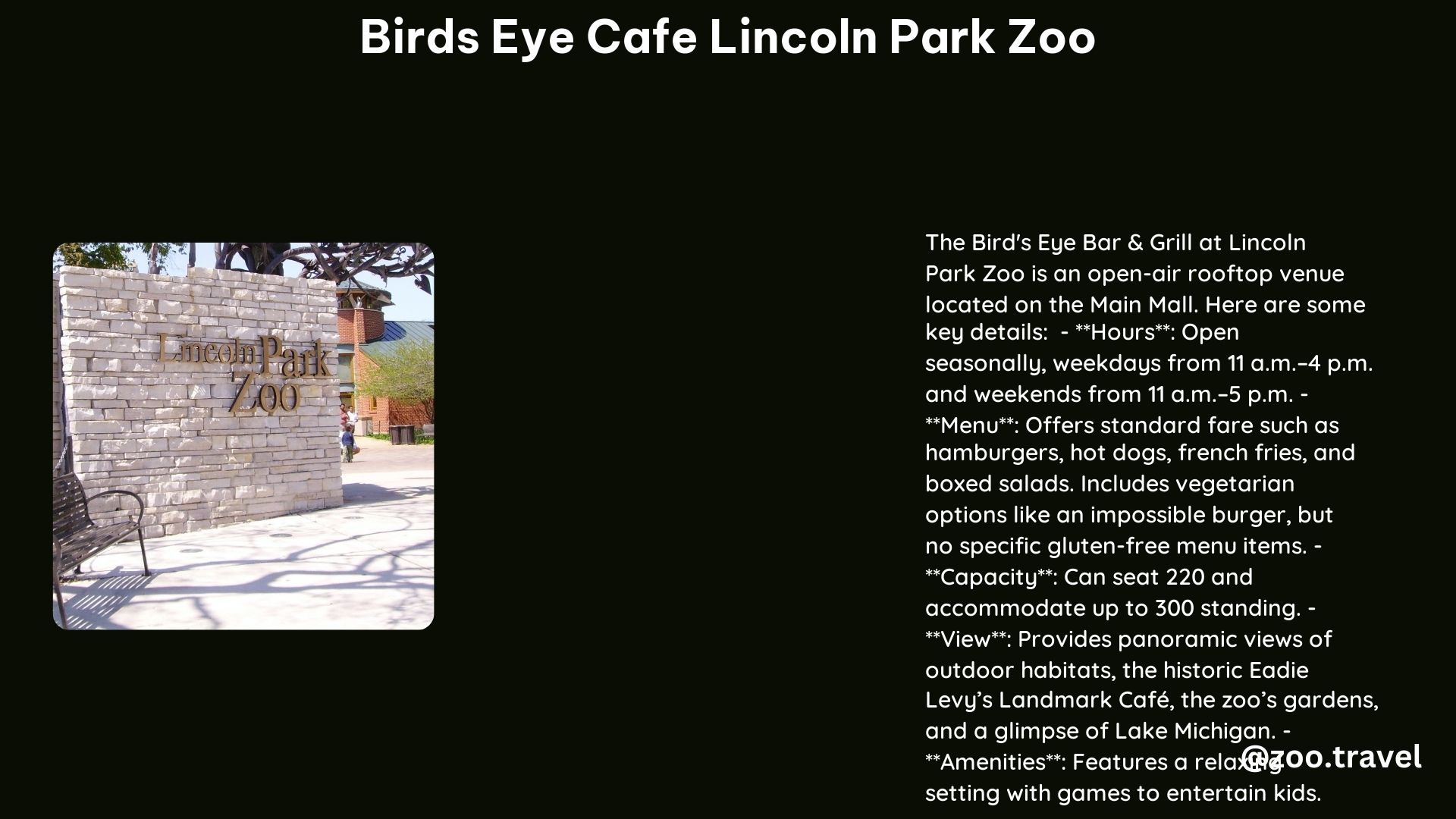 birds eye cafe lincoln park zoo