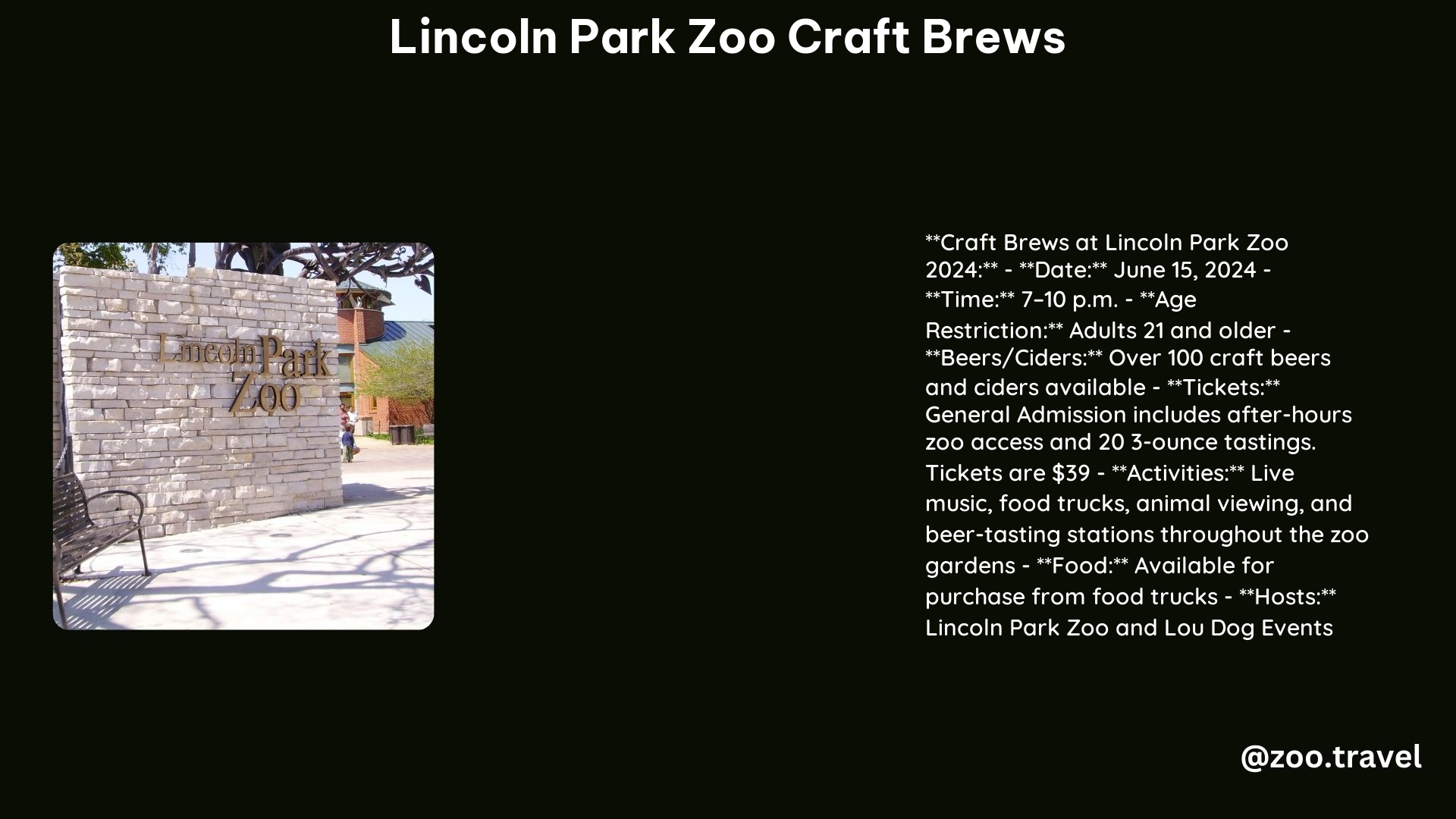 lincoln park zoo craft brews