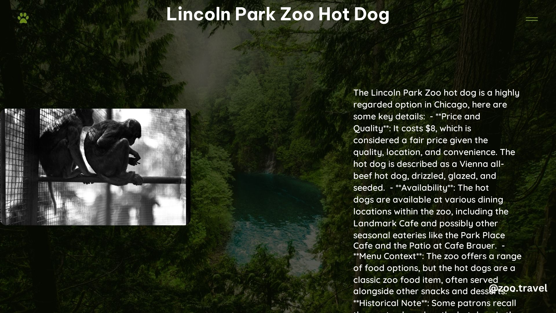 lincoln park zoo hot dog