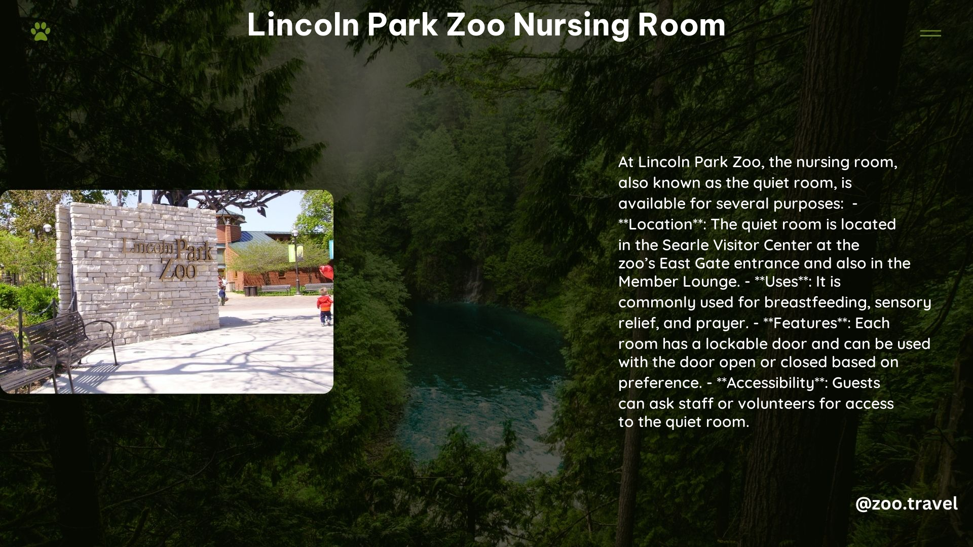 lincoln park zoo nursing room