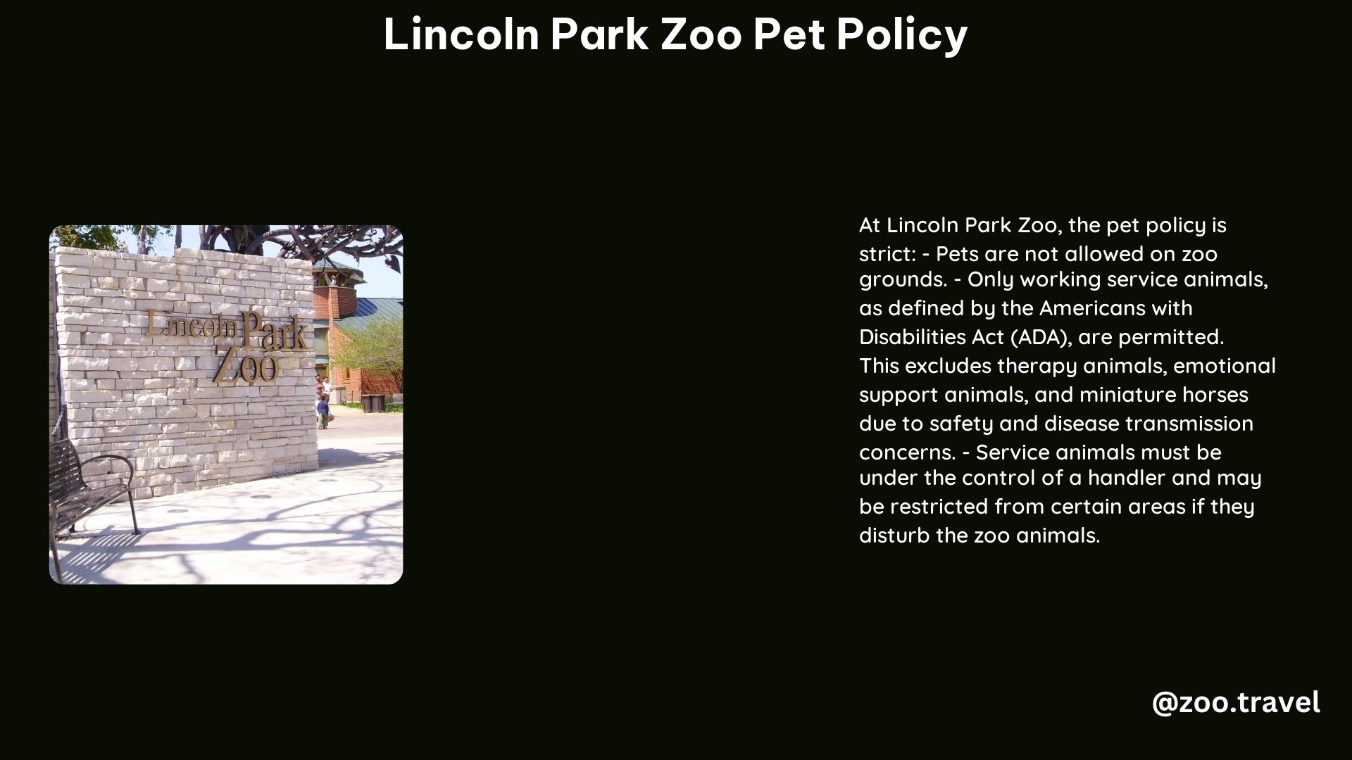 lincoln park zoo pet policy