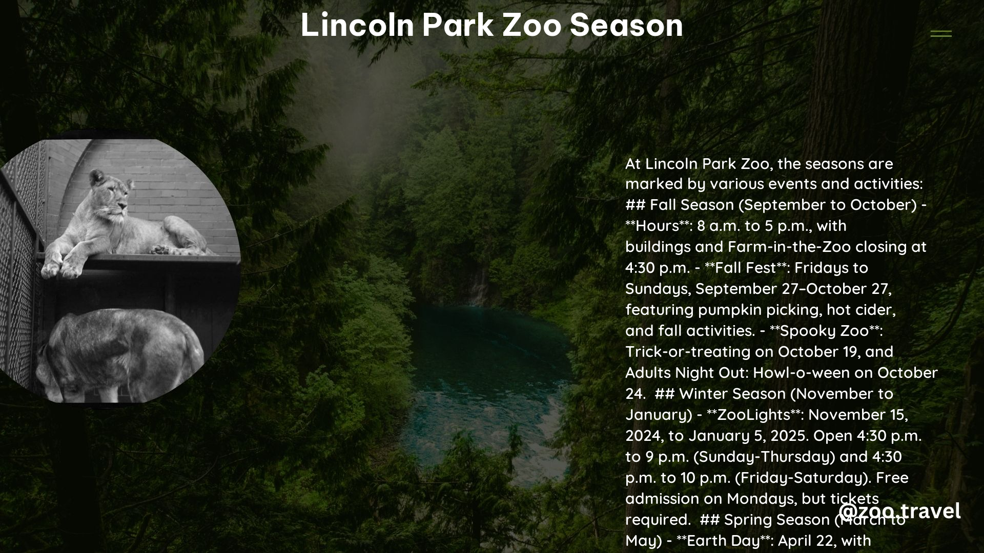 lincoln park zoo season